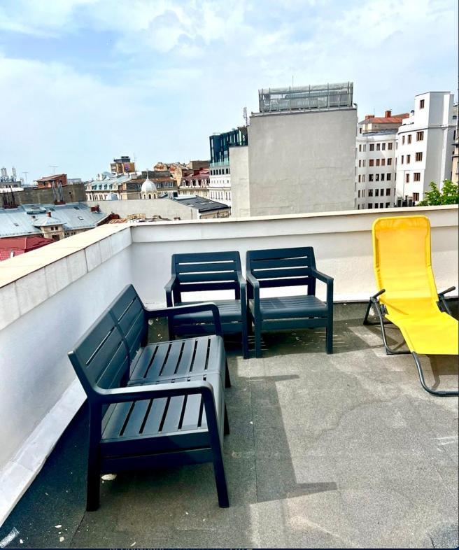 Rooftop Apartment Street Doamnei Bukarest Kültér fotó